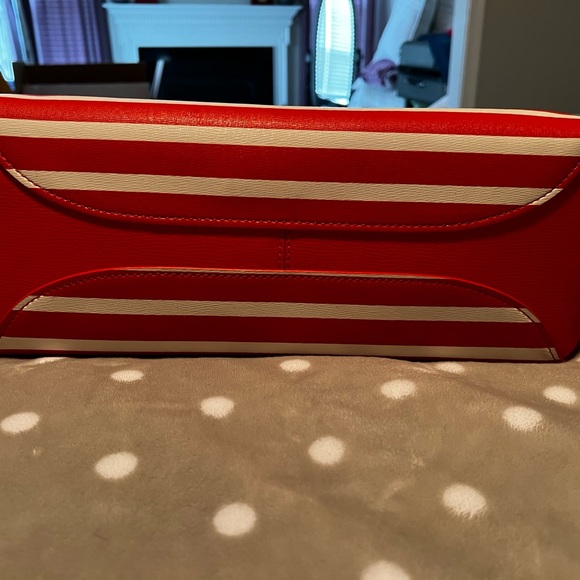 ♠️Kate Spade ♠️ ALL DAY Sailing Tote Tamarillo STRIPED Orange & White Large tote - Picture 7 of 11